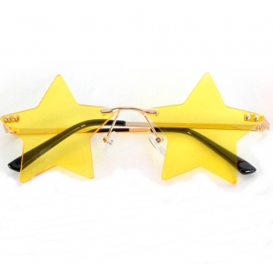 Yellow SCIFI Star Glasses - Party Glasses Novelty Glasses
